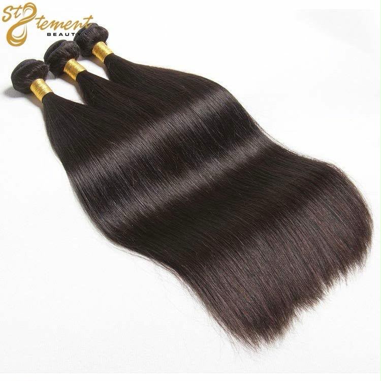 Straight hair bundles with premium wefts